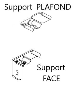 Supports plafond et face
